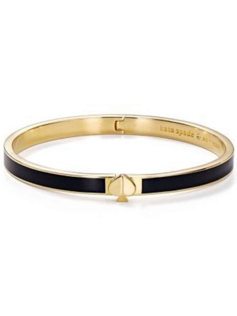 Kate Spade Enamel Gold Lux Logo Bangle Bracelet